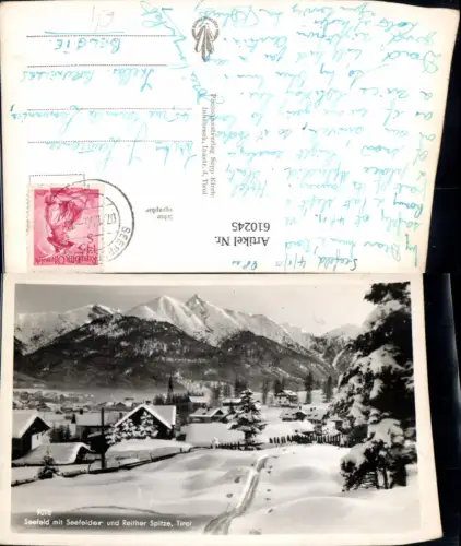 610245,Foto Ak Seefeld i. Tirol Seefelder- u. Reitherspitze Winteransicht