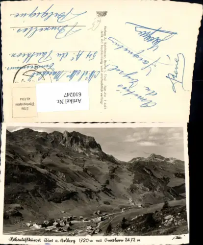 610247,Foto Ak Zürs a. Arlberg m. Omeshorn