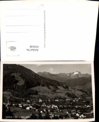610248,Foto Ak Landeck i. Tirol m. Hohen Riffler
