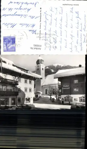 610265,Foto Ak Westendorf Gasthof Mesnerwirt Winteransicht