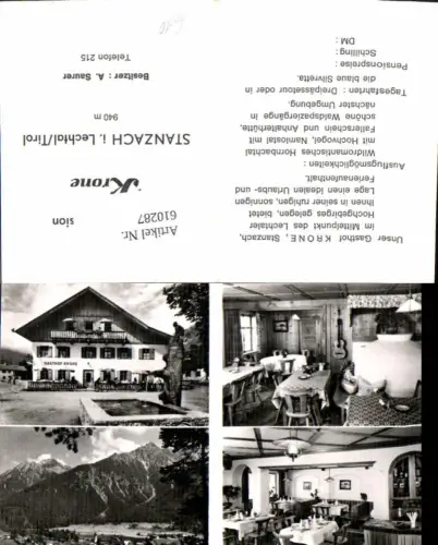 610287,Mehrbild Ak Klappbar Stanzach i. Lechtal Tirol Gasthof Pension Krone