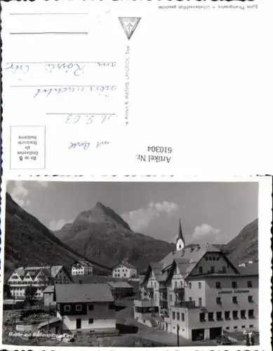 610304,Foto Ak Galtür m. Ballunspitze Alpenhaus Fluchthorn