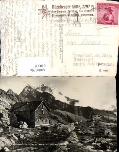 610308,Foto Ak Gschnitz Bremerhütte m. Habicht Bremer Hütte