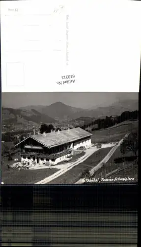 610313,Foto Ak Kitzbühel Ansicht Pension Schwaigler VW Käfer