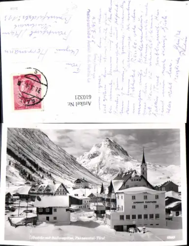 610321,Foto Ak Galtür m. Ballunspitze Paznauntal Winteransicht