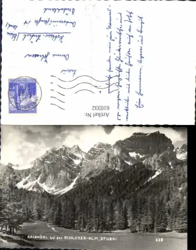610332,Foto Ak Fulpmes Kalkkögl b. d. Schlickeralm Stubai