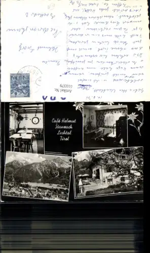 610379,Mehrbild Ak Stanzach Lechtal Cafe Helmut Edelweiß