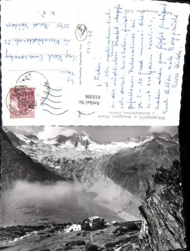 610396,Foto Ak Mayrhofen Berliner Hütte Berlinerhütte m Waxeggkees Mösele Schönbichlerhorn Zillertal