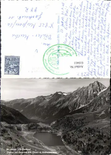 610411,Foto Ak St Jakob i. Defereggental Grenze Österreich Italien Ober- u. Antholzersee
