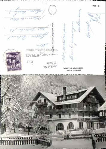 610439,Foto Ak Mayrhofen Zillertal Gasthof Rose Winteransicht