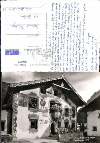 610470,Foto Ak Oetz Ötz Gasthof z. Stern pub Risch-Lau 13731