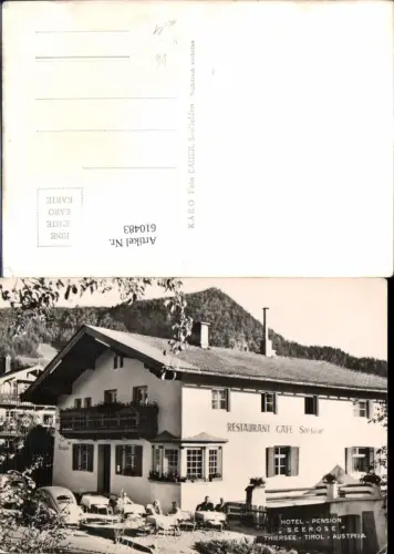 610483,Foto Ak Thiersee Kufstein Hotel Pension Seerose VW Käfer