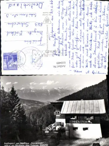 610489,Foto Ak Fulpmes Stubaital Gasthaus Sonnenstein m. Nordkette