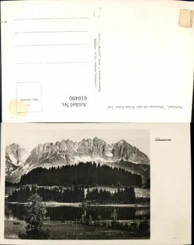 610490,Foto Ak Kitzbühel Schwarzsee m. Wilden Kaiser
