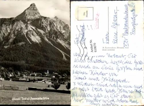 610670,Foto Ak Ehrwald m. Sonnenspitze
