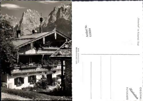610694,Foto Ak Kaiserhof Kaisertal Ellmau
