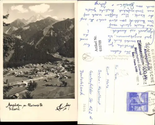 610709,Foto Ak Mayrhofen Zillertal m. Ahornspitze pub Hruschka 18