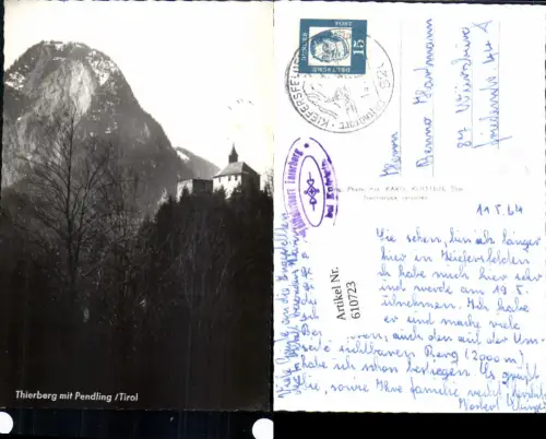610723,Foto Ak Burg Thierberg b. Kufstein m. Pendling