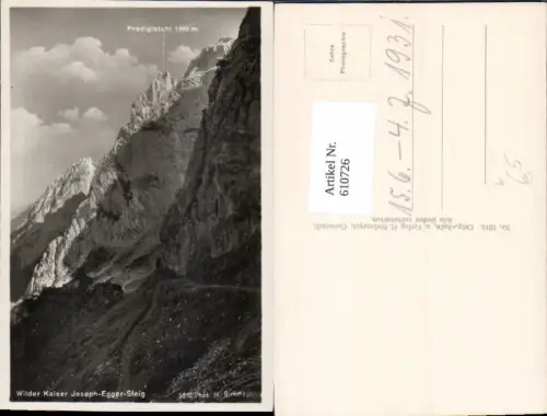 610726,Foto Ak Wilder Kaiser Joseph-Egger-Steig Eggersteig Ellmau
