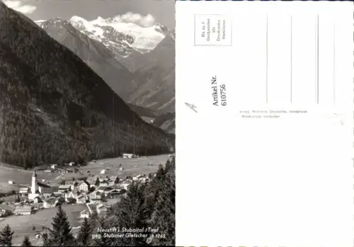610756,Foto Ak Neustift i. Stubaital geg. Stubaier Gletscher