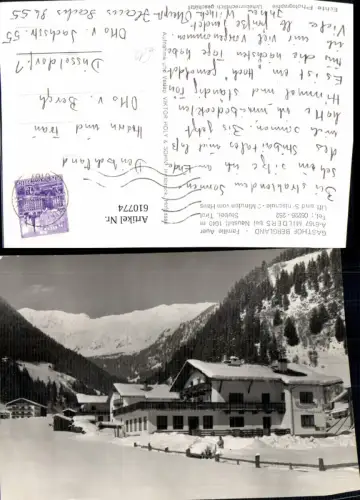610774,Foto Ak Milders b. Neustift Stubai Gasthof Bergland Winteransicht