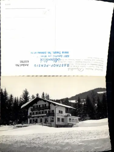 610781,Foto Ak Scheffau a. Wilden Kaiser Gasthof Pension Alpenblick Winteransicht
