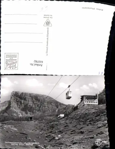 610782,Foto Ak Zell a. Ziller Zillertal Gerlossteinseilbahn m. Alpengasthof Seilbahn Gondel