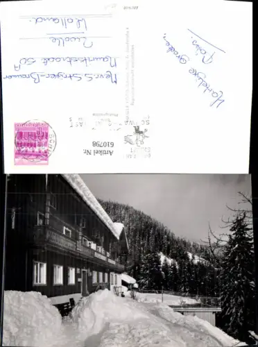 610798,Foto Ak Schwaz i. Tirol Grafenast Alpenhof Hubertus Winteransicht
