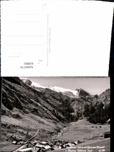 610802,Foto Ak Hintertux Tux m. Gefrorene Wand u. Olperer Zillertal