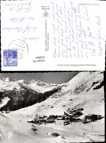 610804,Foto Ak Hinterux Tux Zillertal Winteransicht