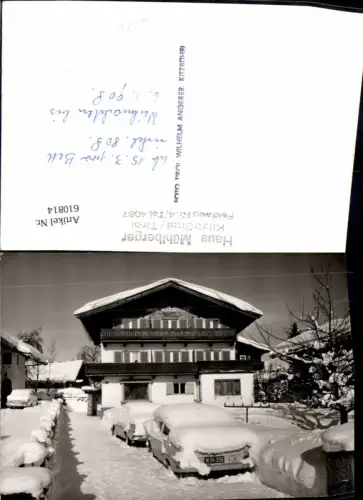 610814,Foto Ak Kitzbühel Haus Mühlberger Winteransicht