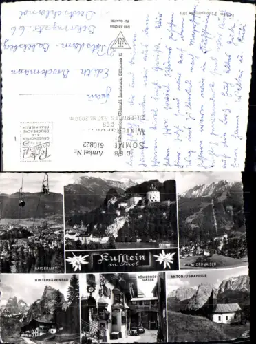 610822,Mehrbild Ak Kufstein Kaiserlift Römerhofgasse Hinterbärenbad Antoniuskapelle