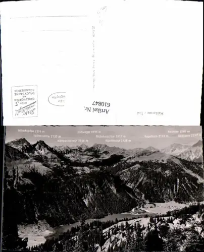 610847,Foto Ak Haldensee Gipfelkarte Haller a. Haldensee Gemeinde Grän