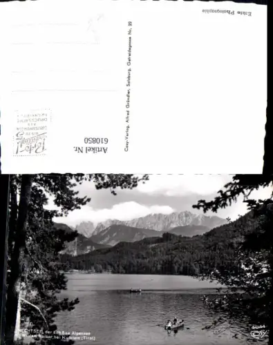 610850,Foto Ak Hechtsee m. Wildem Kaiser b. Kufstein Ruderboot Boot
