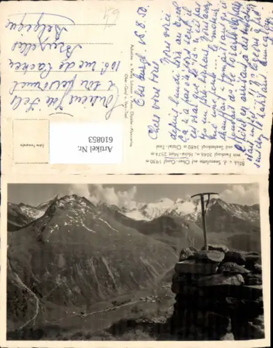 610853,Foto Ak Blick v. d. Seenplatte auf Obergurgl Sölden Festkogl Hohe Mutt Ötztal