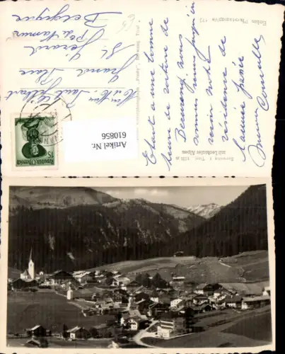 610856,Foto Ak Berwang i. Tirol m. Lechtaler Alpen