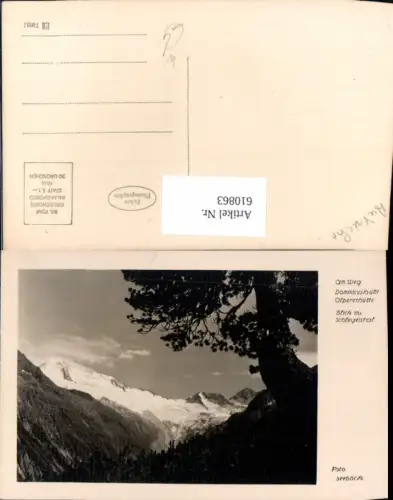 610863,Foto Ak Finkenberg Am Weg Dominicushütte Olpererhütte Blick ins Schlegeistal