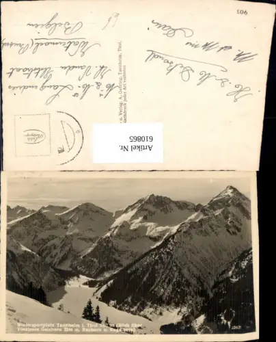 610865,Foto Ak Tannheim i. Tirol Blick über Vilsalpsee Geishorn Rauhorn Winteransicht