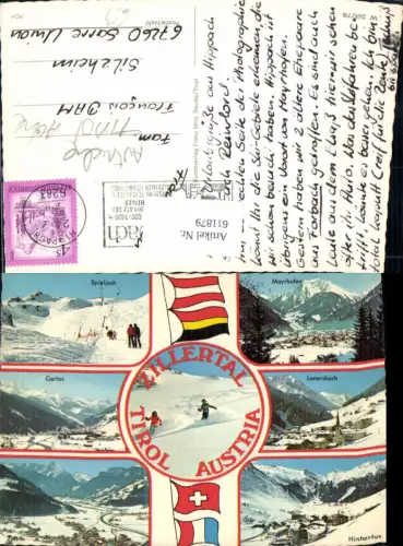 611879,Mehrbild Ak Wintersport Zillertal Spieljoch Gerlos Mayrhofen Lanersbach Zell a. Ziller
