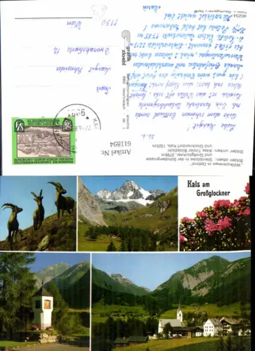 611894,Mehrbild Ak Kals a. Großglockner Steinböcke Schobergruppe Alter Bildstock