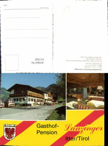 611926,Mehrbild Ak Itter Tirol Gasthof Pension Lanzinger Bus Autobus Reisebus