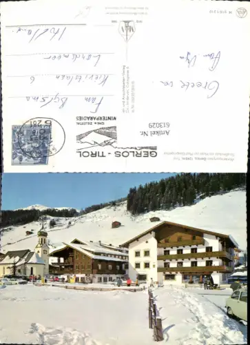 613029,Gerlos Tirol Straßenbild m. Hotel zur Post Gaspingerhof Winteransicht