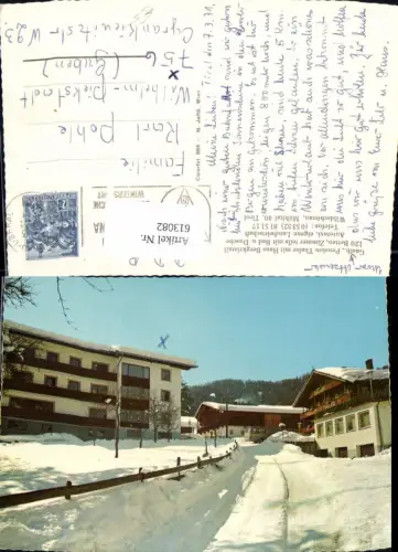 613082,Wildschönau Mühltal Gasthof Pension Thaler m. Haus Bergkristall Winteransicht