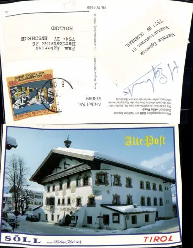 613089,Söll a. Wilden Kaiser Gasthof Alte Post Winteransicht