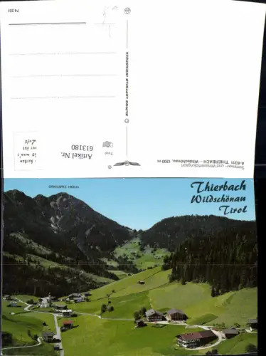 613180,Thierbach Wildschönau Totale pub Alpine Luftbild 74351