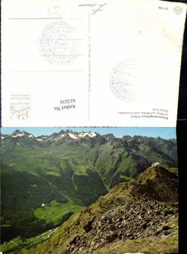 613216,Brunnenkogelhaus m. Blick auf Sölden u. Hochsölden Ötztal