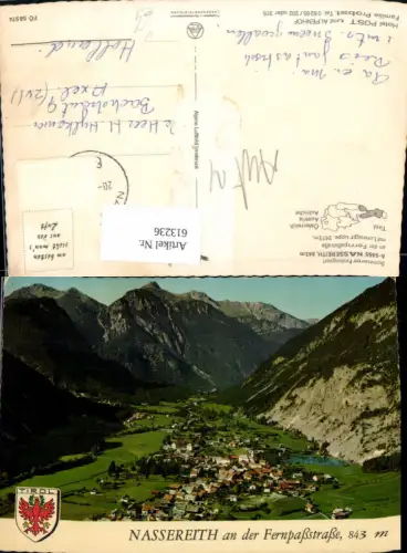 613236,Nassereith a. d. Fernpaßstraße m. Loreagruppe Totale pub Alpine Luftbild FÖ 58974