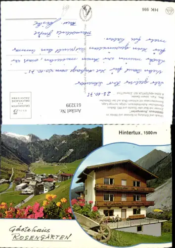 613239,Mehrbild Ak Hintertux Tux Gästehaus Rosengarten