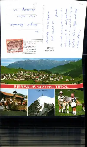613241,Mehrbild Ak Serfaus Tirol Pferde Furgler Gipfelkreuz Kind m. Rind Kuh