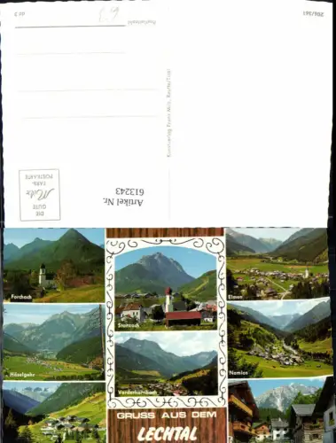 613243,Mehrbild Ak Lechtal Forchach Häselgehr Gramais Boden Namlos Elmen